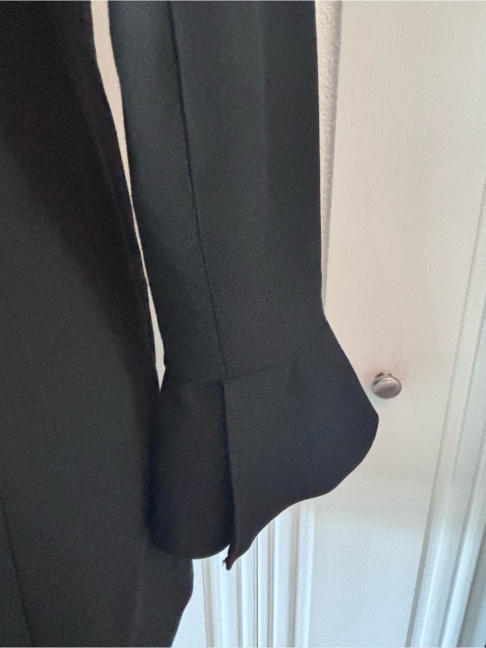 Zara Black Ruffle Cuff Coat sz S - Picture 5 of 14